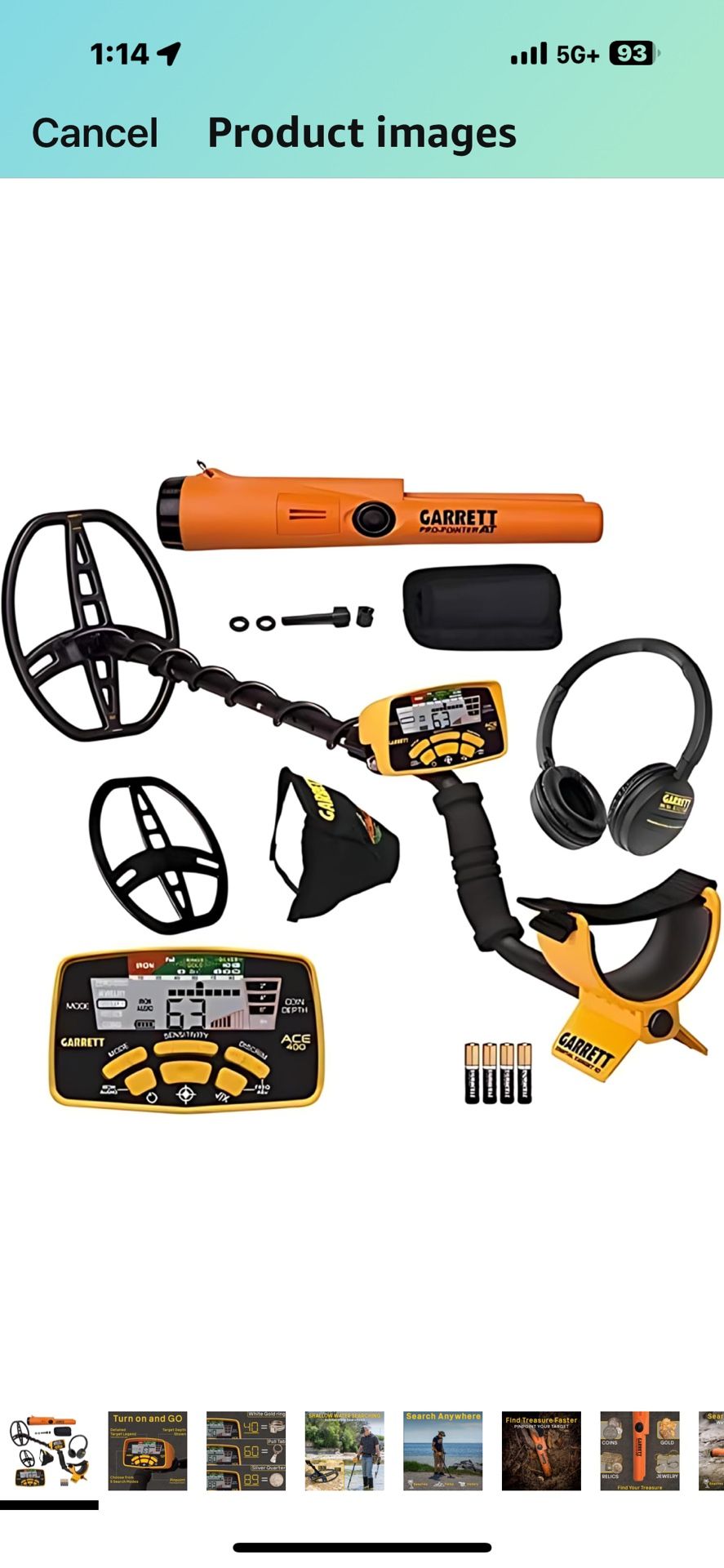 Garrett - ACE 400 Metal Detector Made in USA with DD Waterproof Search Coil Bundled with Pro-Pointer