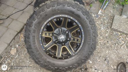 RDR 6x139.7 usa rims on 33x12. 50R17LT. Set of 4