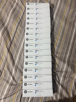 HP 981YC Extra High Yield Cyan PageWide Cartridges – Lot of 16