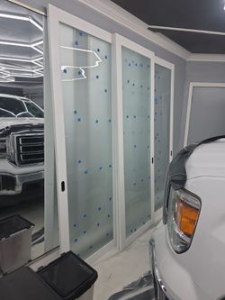 Frosted Glass Sliding Door Panel SetCloset doors.