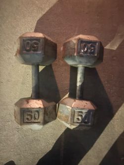 50lbs Iron Dumbbells