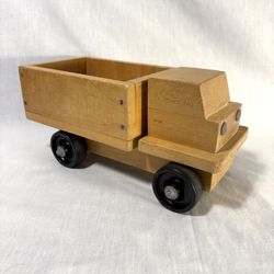 Vintage Wooden Toy Dump Truck