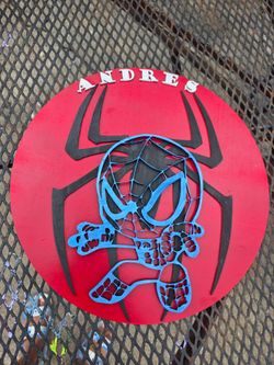 Custom Spidey Wooden Plaque