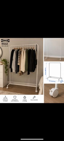 IKEA RIGGA Clothes Rack – NEW IN BOX – Unassembled