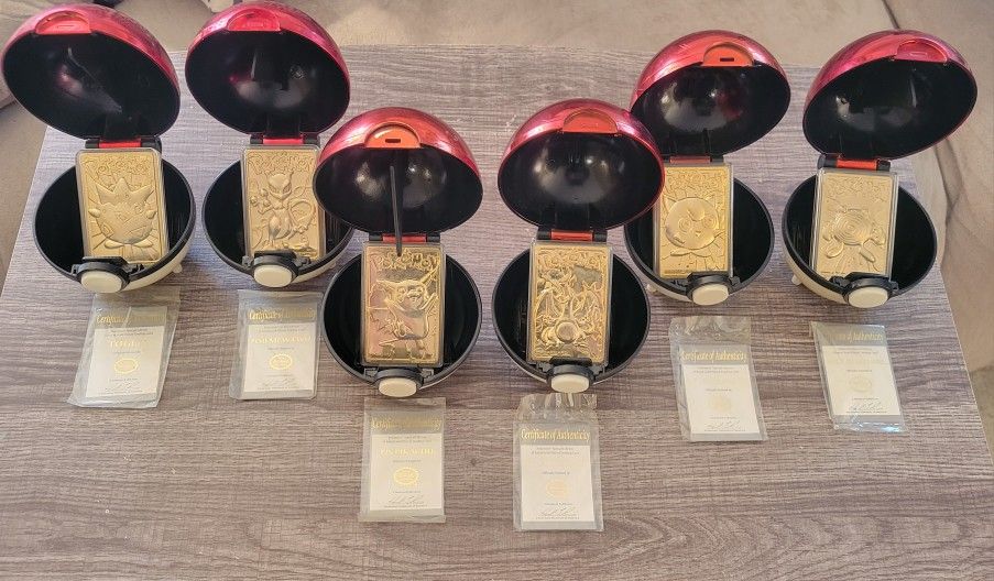 Set Of 6 Original Burger King Pokemon Pokeballs