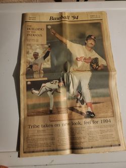 newspaper baseball Indian 1994,$10