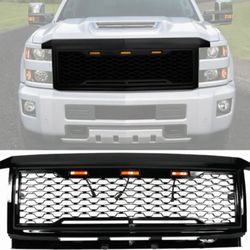 15-18 Chevy Silverado 2500 Front Mesh Grill Gloss Black