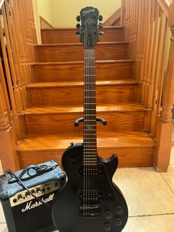 Epiphone Les Paul Goth w/ Marshall Amp