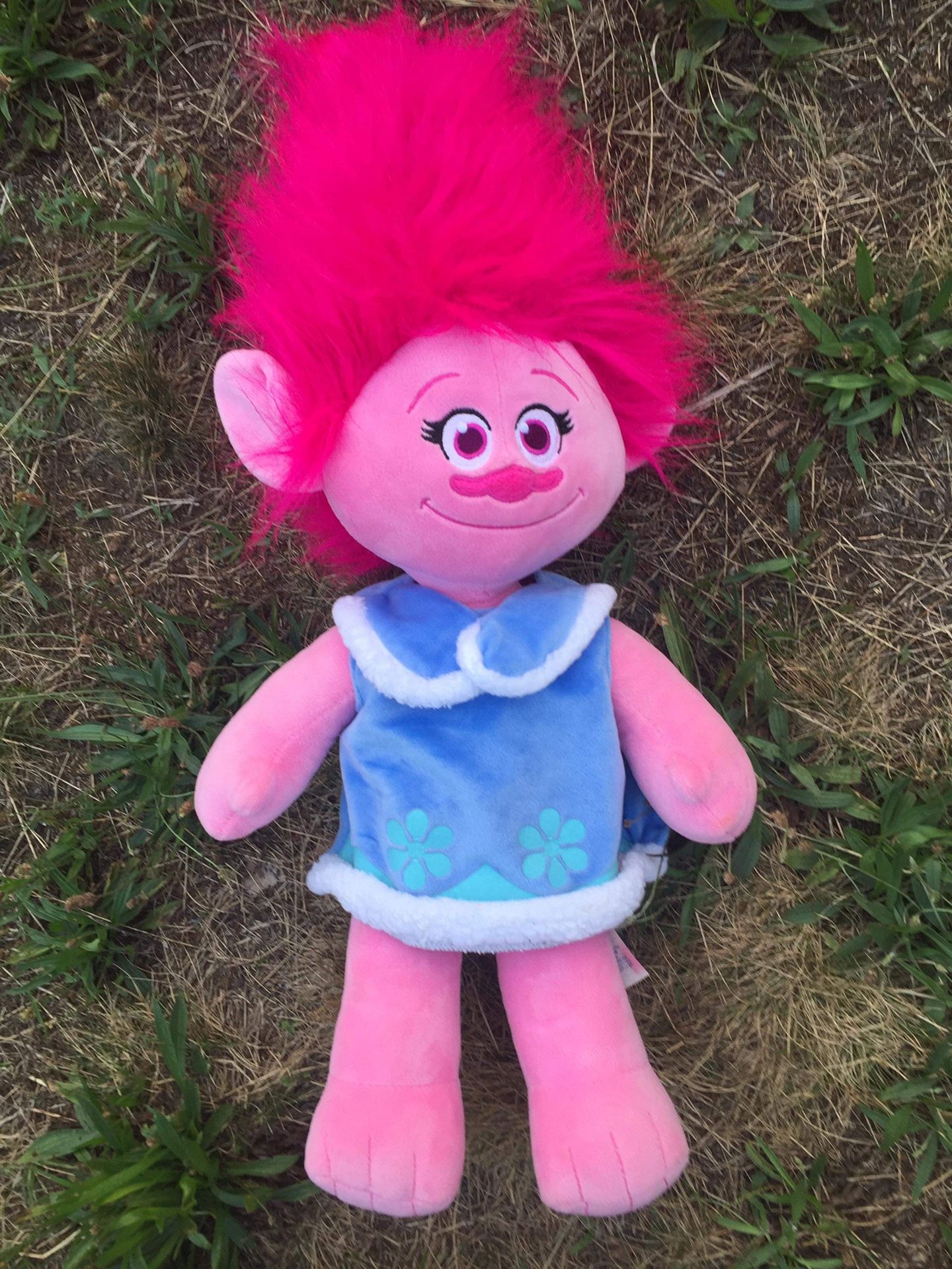 Build A Bear Trolls Poppy Stuffed Animal Large 23” Doll Pink Plush Dreamworks