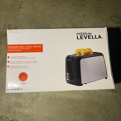 PREMIUM LEVELLA Stainless Steel 2-Slice Toaster PT2205S
