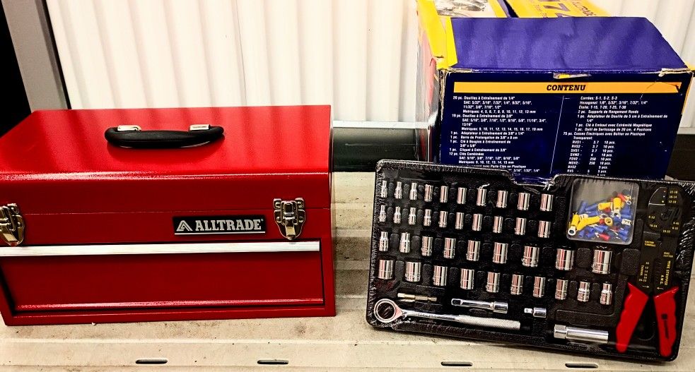 Red Tool Box With Brand New Tool Set Make Me An Offer 