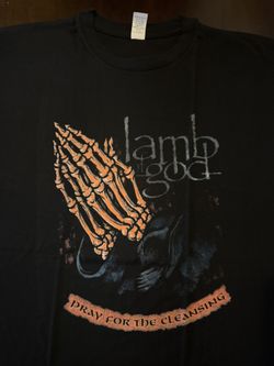 Gildan Lamb of God Pray for the Cleansing Black Graphic Print T-Shirt (Men's XL)