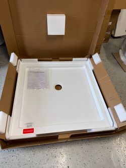 36”X36” Shower Base Pan Stand Up in white bath bathroom