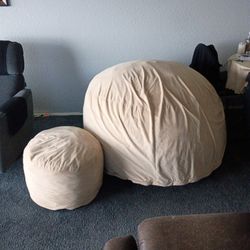 Ultimate Sack 5000 Bean Bag Chair & 
Foot Stool - Camel Suede
Color: Camel Suede