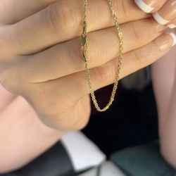 7in 2mm 10k Real Italian Gold Bizmark Bracelet Men Women