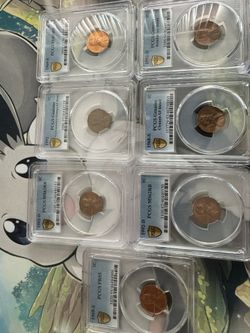 Graded Pennies X7