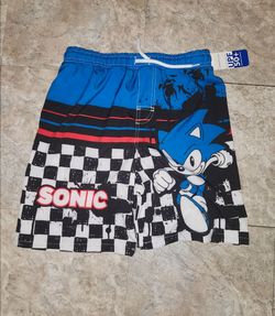 Sonic boys swimming trunks new