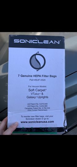 5 New Soniclean Vacuum Bags