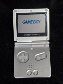 Nintendo Game Boy Advance SP AGS 001 Silver/Platinum Handheld System