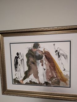 Salvador Dali "Tobias Listens to Raphael" Original Biblia Sacra Lithograph (COA)