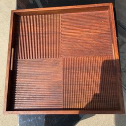 Crate & Barrell Wood Serving Trays 