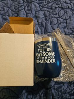 Wine Tumbler with straw