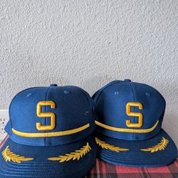 Pair Of Mariners Blue Pilot Alaska Airlines Hat