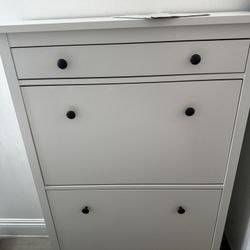 IKEA Hemnes Shoe Cabinet With 2 Compartments,