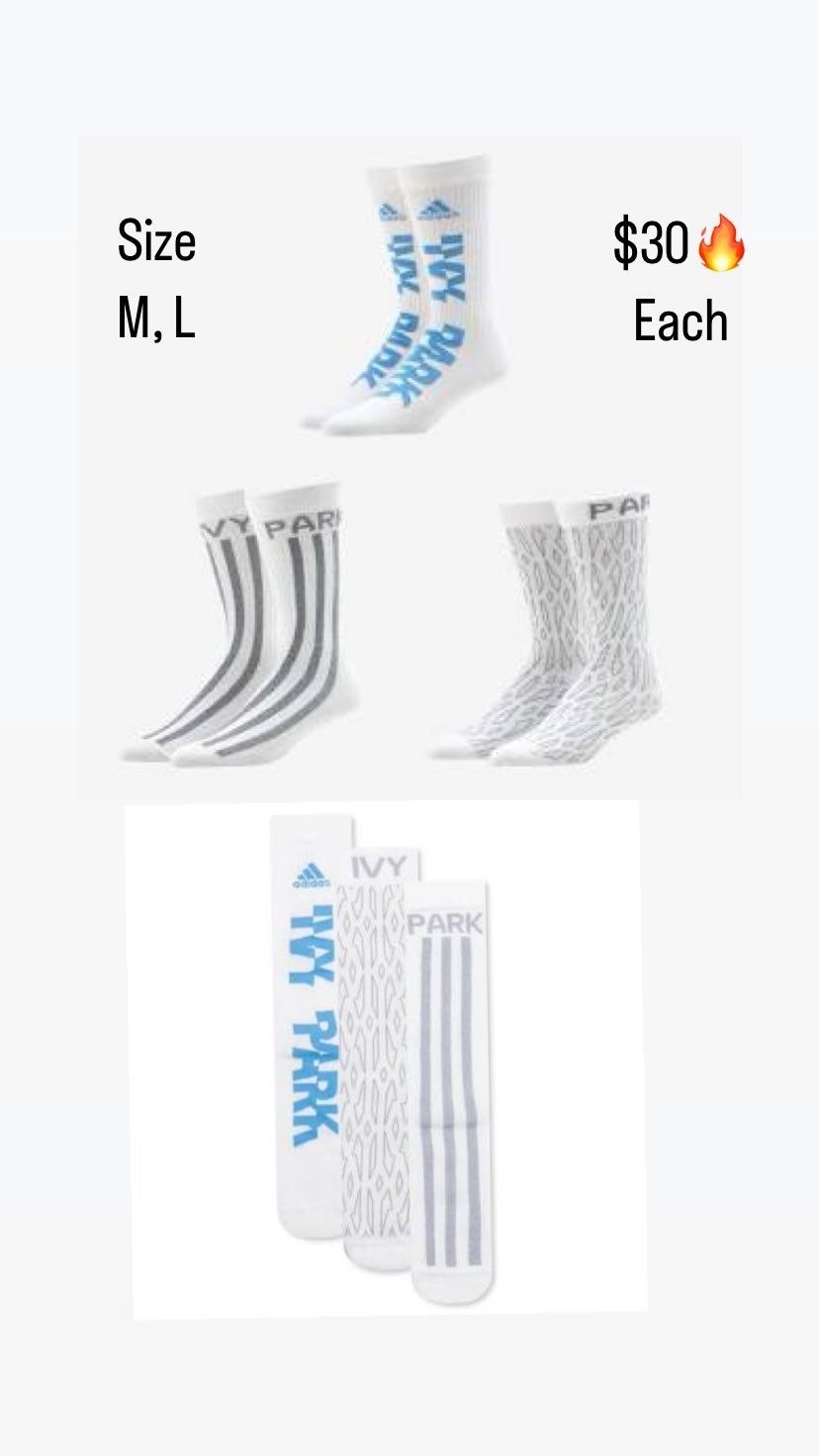 Ivy park Socks (3-PK) Adidas Sold Out Everywhere!