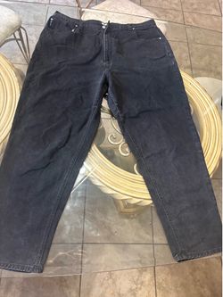 Faded Glory Women's Relaxed Fit Jeans - Size 22 Tall - Black/Dark Wash