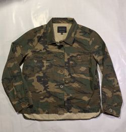 Sanctuary military camouflage denim button jacket