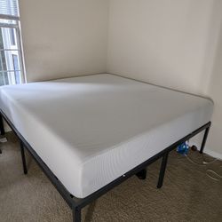 18 inches heavy duty bed frame, 12 inches king size mattress