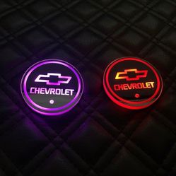 Chevrolet Led Car Logo Cup Lights up Drink Holder USB Charging 7 Colors Changing