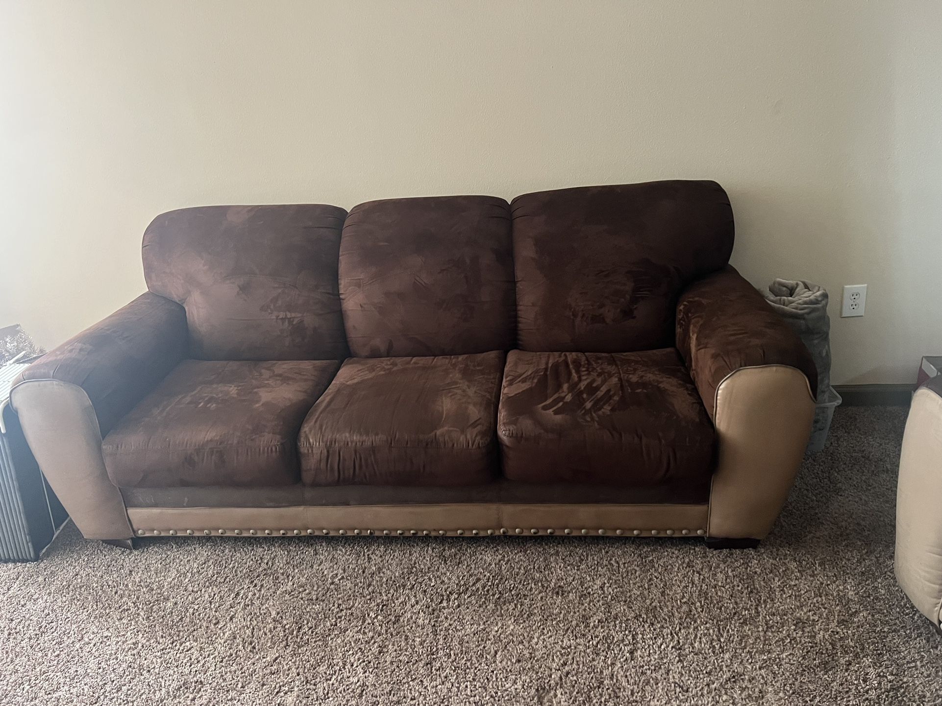 Ashley Chocolate Brown Sofa Set