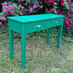 Wood 2 Drawer Sofa Table Console Entryway