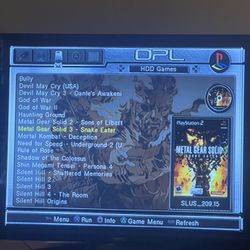 MODDED ps2 with any games you want + controller, memory card, cables !!