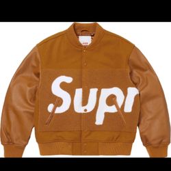 SUPREME BIG LOGO  VARSITY JACKET 