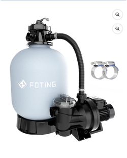 18" Sand Filter Pump for Above Ground Pool with Timer, 1 HP, Max 5000GPH for Pools Up to 20000GAL, 6-Way Valve, Enhanced Circulation for Crystal-Clear
