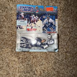 VINTAGE NHL 2000-01 STARTING LINE UP CURTIS JOSEPH TORONTO MAPLE LEAFS. Cardboard is slightly bent 