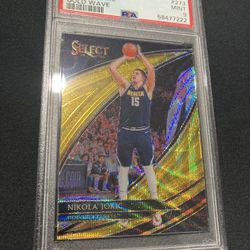 2019 PANINI SELECT #273 NIKOLA JOKIC GOLD WAVE MINT 9