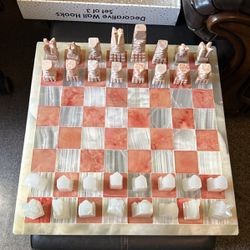 Chess Set Stone Pieces 