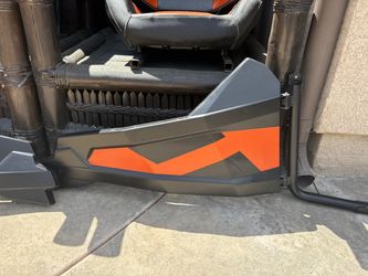 UTV Side Door Panel Gray and Orange