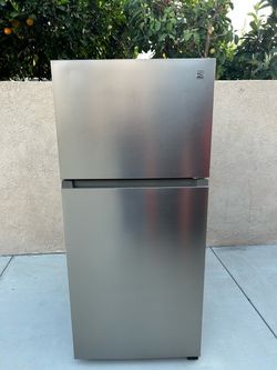 Kenmore Refrigerator Stainless Steel 18cu Ft 30x30x66🚨👍3 MONTHS WARRANTY