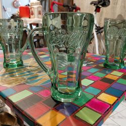 Coca-Cola " Georgia  Green" Collectable  Glasses with Handles