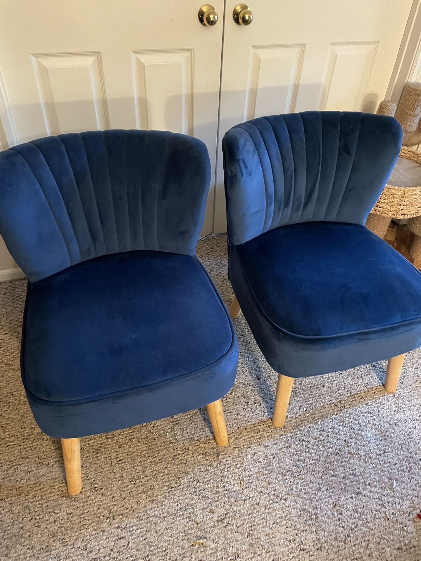 Pair of Modern Velvet Chairs