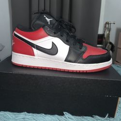 Jordan 1 Low Bred Toe Gs 