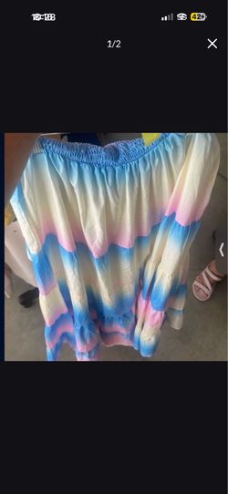 Women’s Off Shoulder Pastel Smocked Dress