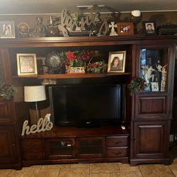 Entertainment Center Solid Wood & Coffee Table