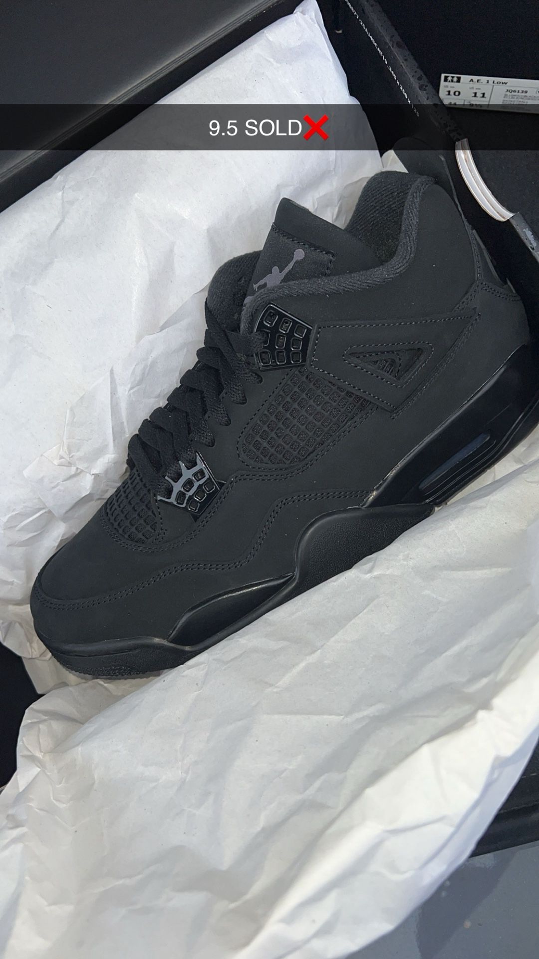 Jordan 4 “Black cat” Size 9 & 7Y