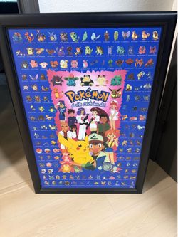 Large framed Pokemon picture